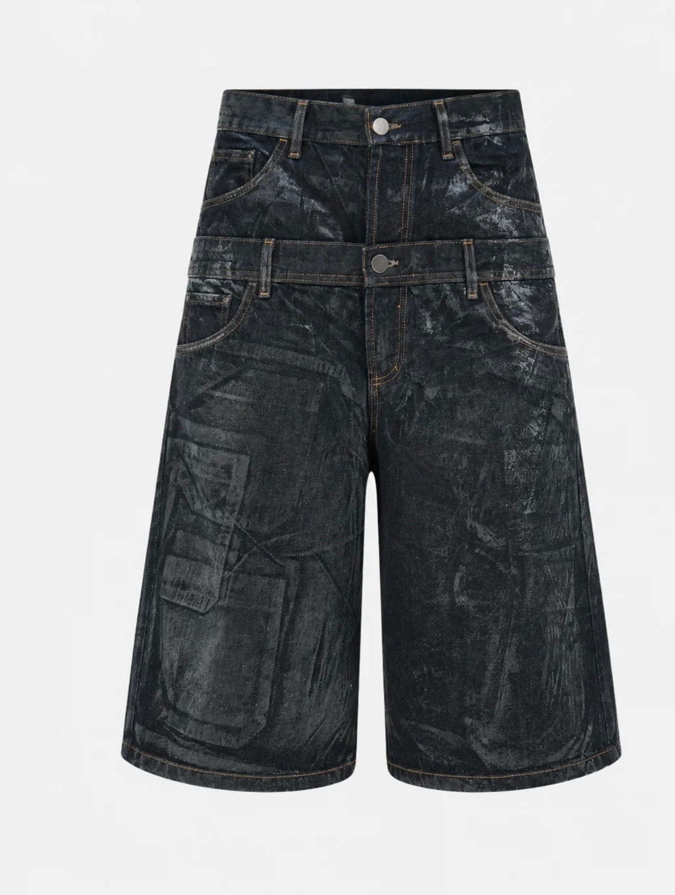 Jorts double raw Denim
