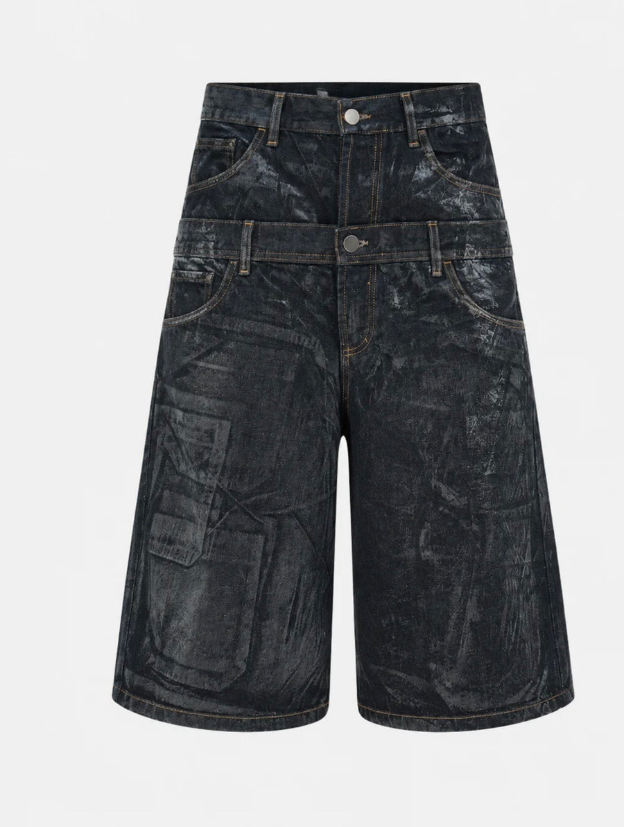 Jorts double raw Denim