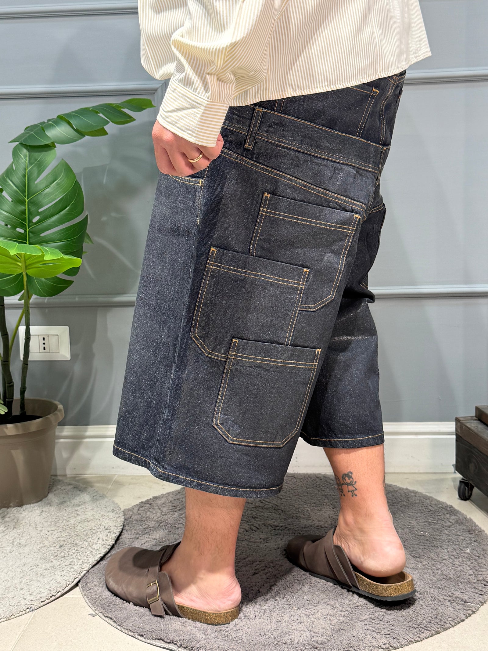 Jorts double raw Denim
